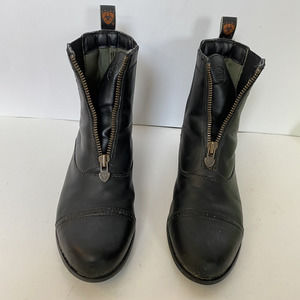 ARIAT Heritage III Zip Paddock Black Leather Boot SZ 8.5M